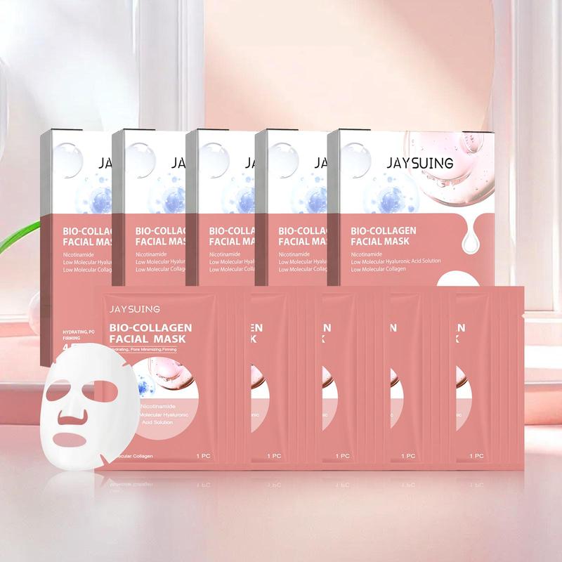 Collagen Facial Mask, 5 Boxes Moisturizing Facial Mask, Hydrating Facial Mask, Face Mask for Women & Men, Skin Care Product for Daily Use