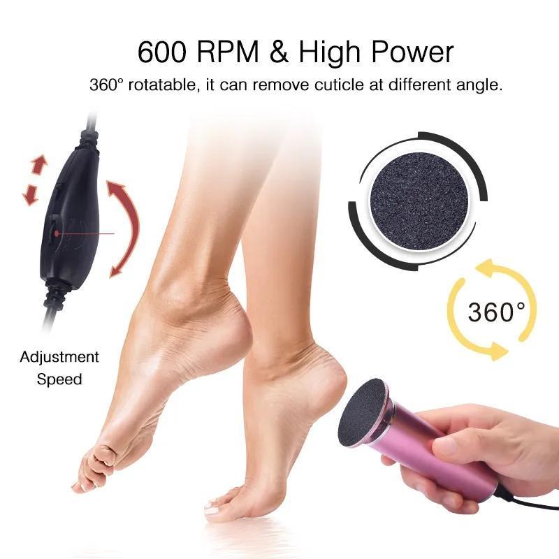 Christmas Summer Electric Foot File, Adjustable Rotatable Electronic Foot Dead Skin Remover, Callus Remover Tool for Home & Nail Salon, Pedicure Care Tool for Men Women, Dynamic Nail Supply