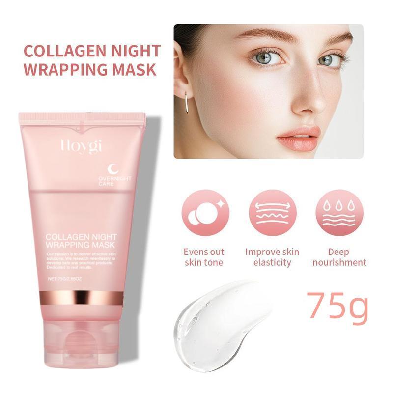 Collagen Night Mask, 2 Counts set Moisturizing Peeling Mask, Hydrating Facial Mask, Face Care Product for Women & Men