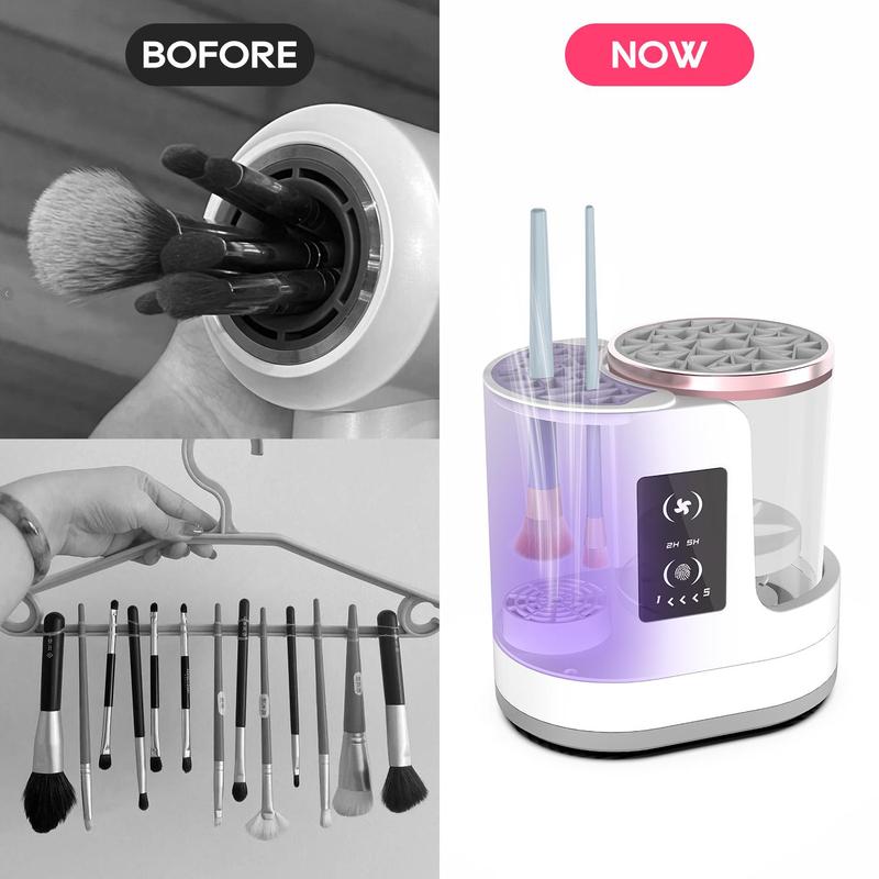 Makeup Brush Cleaning Machine, 1 Set Multifunctional Makeup Brush Cleaning & Drying Machine, Professional Makeup Tool for Women, Stocking Fillers Gift