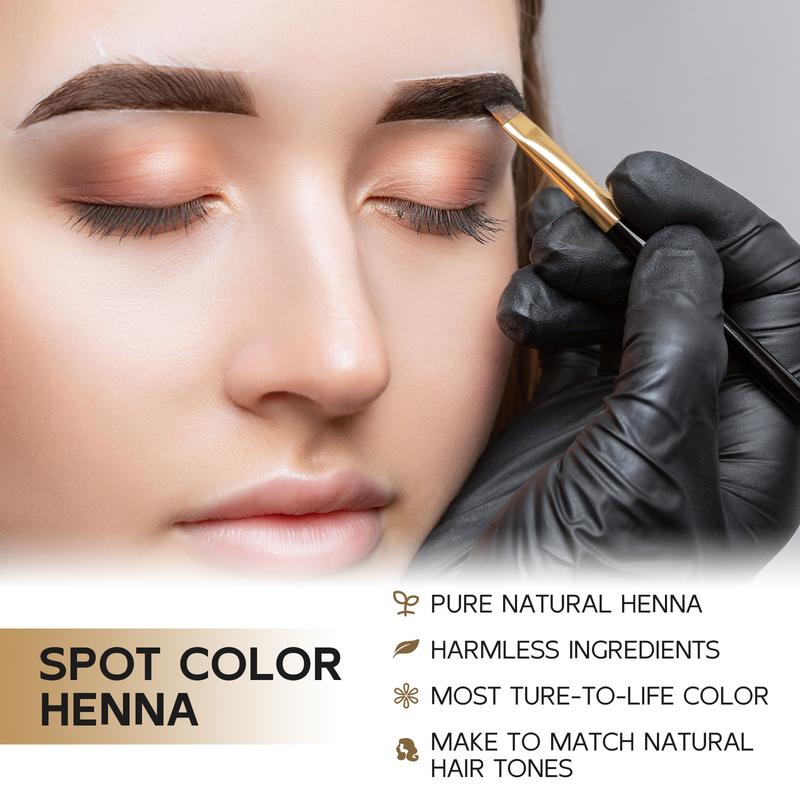 Simpout Henna Brow Tint Kit - Spot Color Henna Powder with Developer Kit, 100% Natural Root Touch Up, Professional Brow Tint Kit for Salon & Home DIY, Plant-based, Vegan, Cruelty-free