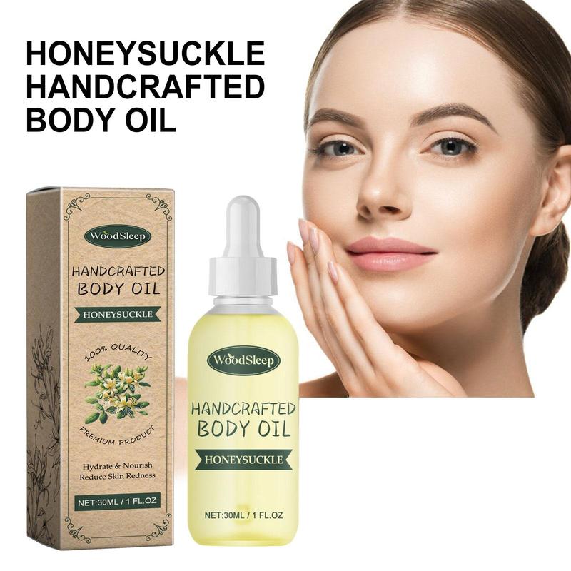 Honeysuckle Body Oil, Moisturizing Body Care Oil for Soothing Dry Skin, Multipurpose Body Care Product for Women & Men