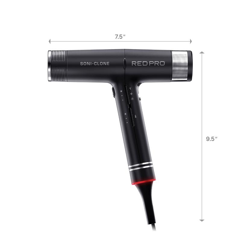 RED Pro Hair Dryer High Speed 110,000 RPM Strong Air Flow for Fast Drying, Lightweight Luxury Pouch, Magnetic Nozzle Hair Pik, Diffuser & Concentrator