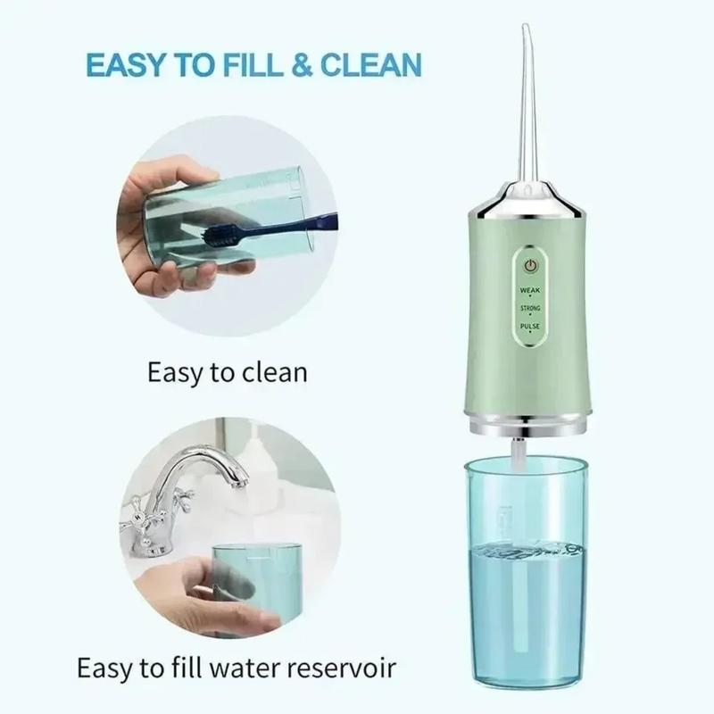 Water Flosser for Teeth, 4 Jet Tips, Rechargeable, 3 Modes, Perfect for Oral Care at Home & Travel