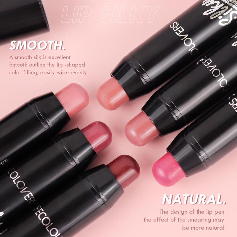 Long Lasting Lipstick, 2 Counts Moisturizing Non-stick Formula Lipstick, Natural Effect Lip Makeup for Women & Girls