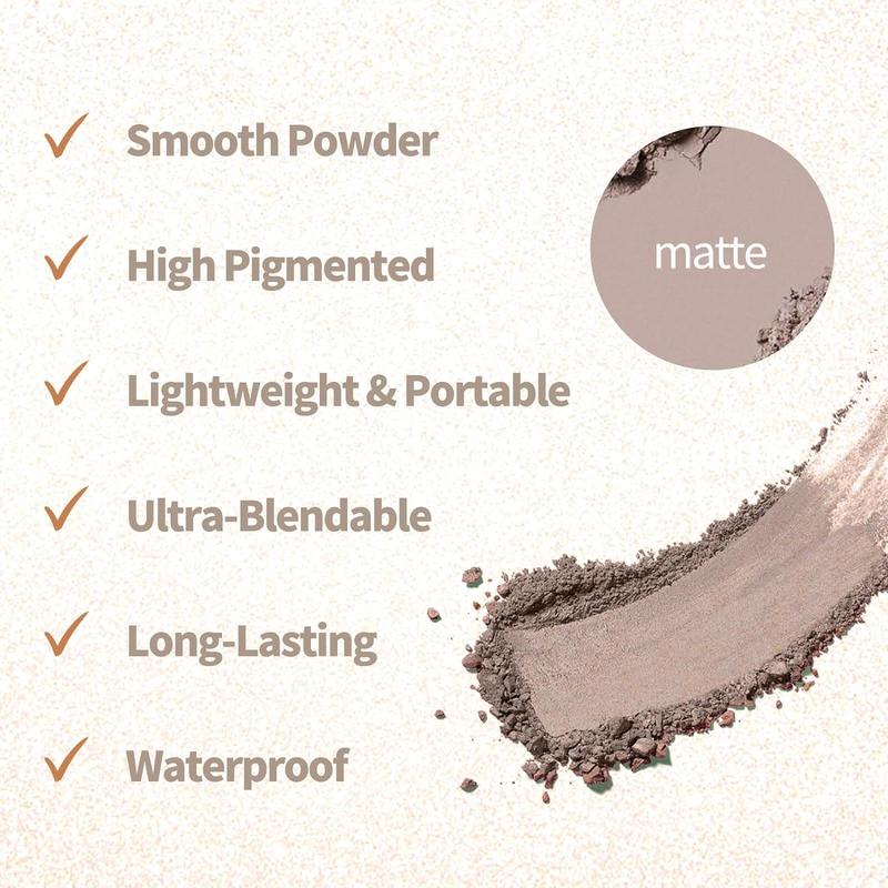 Mini Naked Eyeshadow Palette & Brown All Matte Neutral Nude Smoky Eye Shadow Make Up Pallet High Pigmented Naturing-Looking Ultra-Blendable Long Lasting Waterproof Makeup Compact Gentle Nourishing Pack Cosmetic