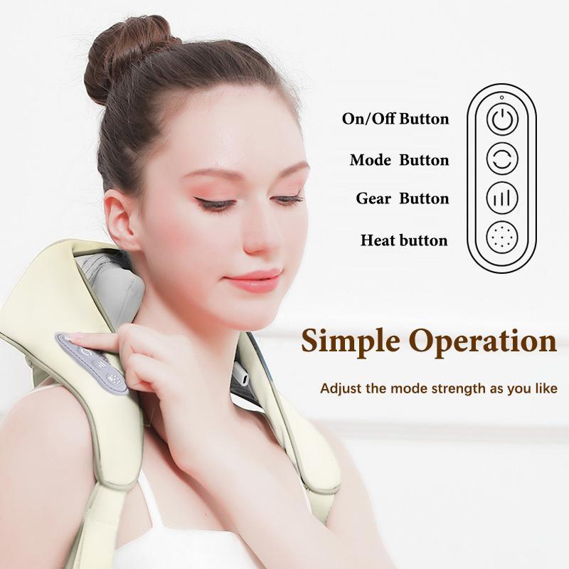 Rechargeable Neck Massager, Shoulder Hot Compress Neck Massager, Neck & Shoulder Massager for Home Use, Personal Care Appliances