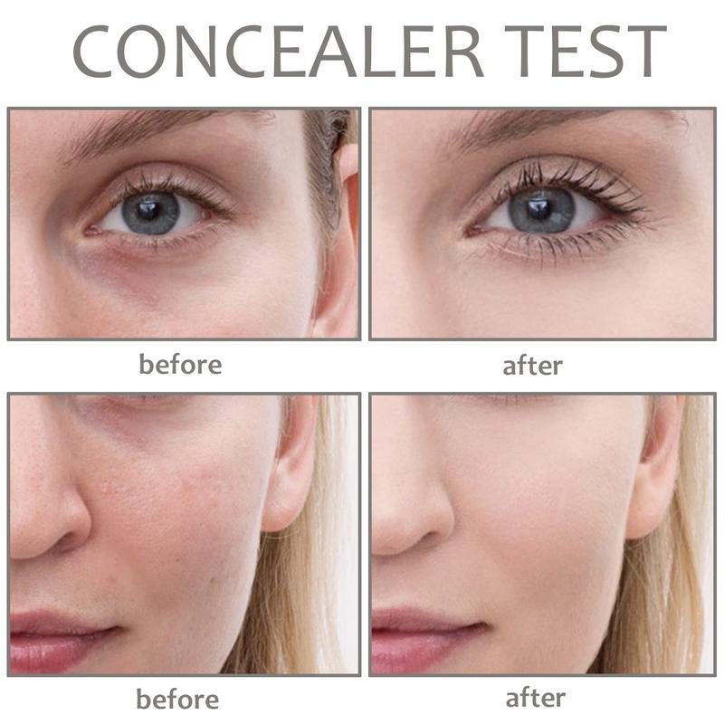 Concealer Contour Palette, 6 In 1 Color Correcting Concealer Contour Makeup Palette, Contouring Foundation Highlighting Makeup Kit for Dark Circles, Blemish With 2 Packs Brush (2#) Correction