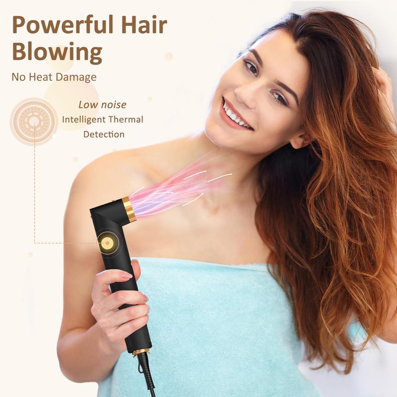 5-in-1 hair styler set high-speed powerful dryer curling wand straightening comb and oval brush Perfect for all hair type and styles Smoothing Comfort