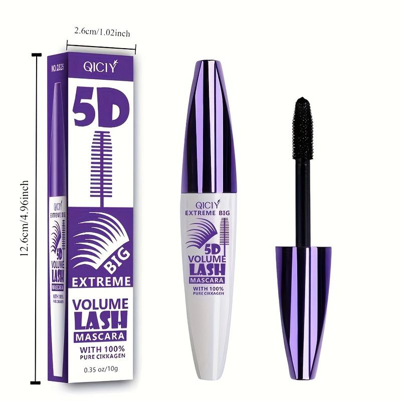 2PCs waterproof mascara-5d volumizing, long-lasting, clump-free natural look for all skin types