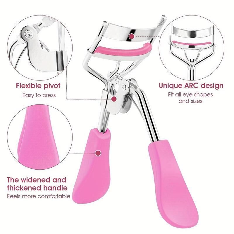 Professional Eyelash Curler Set, 15pcs set Eyelash Curler & Replacement Pads & Eyelash Comb & Tweezers & Brush, Professional Makeup Tools for Women