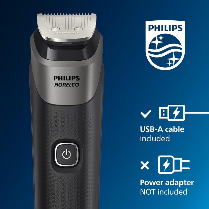 Philips Norelco Multigroom 5000 Series, All-in-One Shaver, Beard Trimmer and Hair Clipper, 18-Piece Men's Grooming Kit for Beard, Face, Nose, Ear and Body, Toiletry Bag, Model MG5970 49