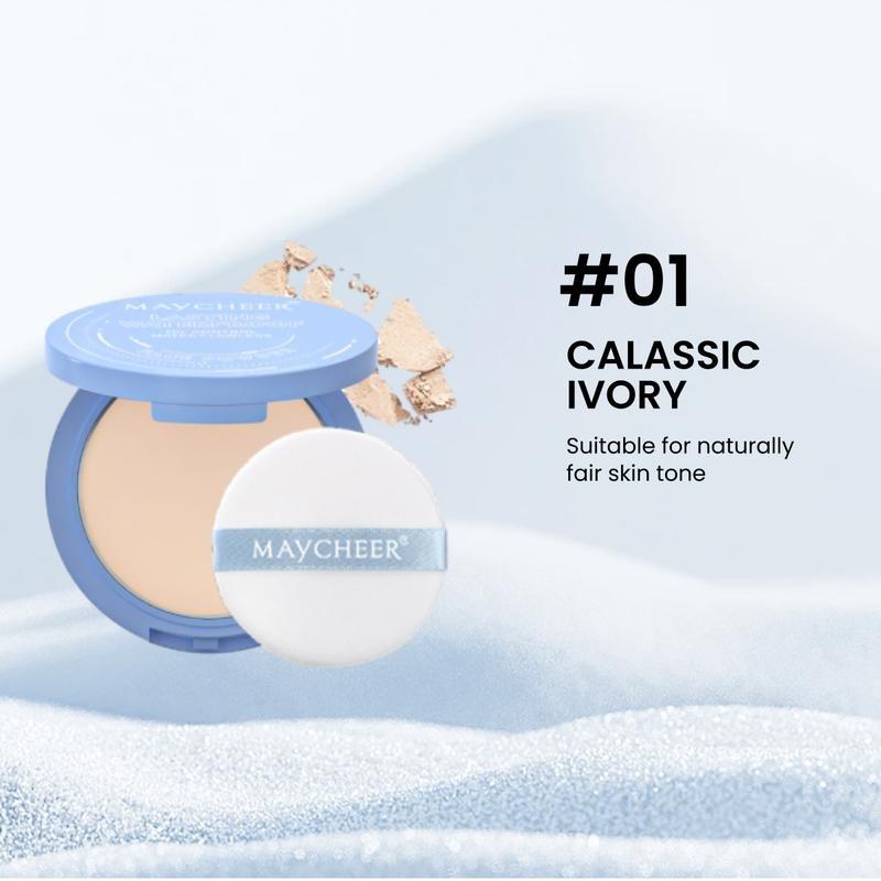 MAYCHEER Beauty Powder Cake for Long-Lasting Makeup Hold , Waterproof, Oil Control, Natural Look - Suitable for All Skin Types - Cosmetic,Christmas Gift setting  powder, facepowder foundation powder, cosmetic powder, oil control powder, pressed powder