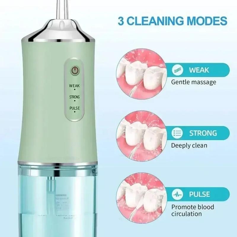 Water Flosser for Teeth, 4 Jet Tips, Rechargeable, 3 Modes, Perfect for Oral Care at Home & Travel