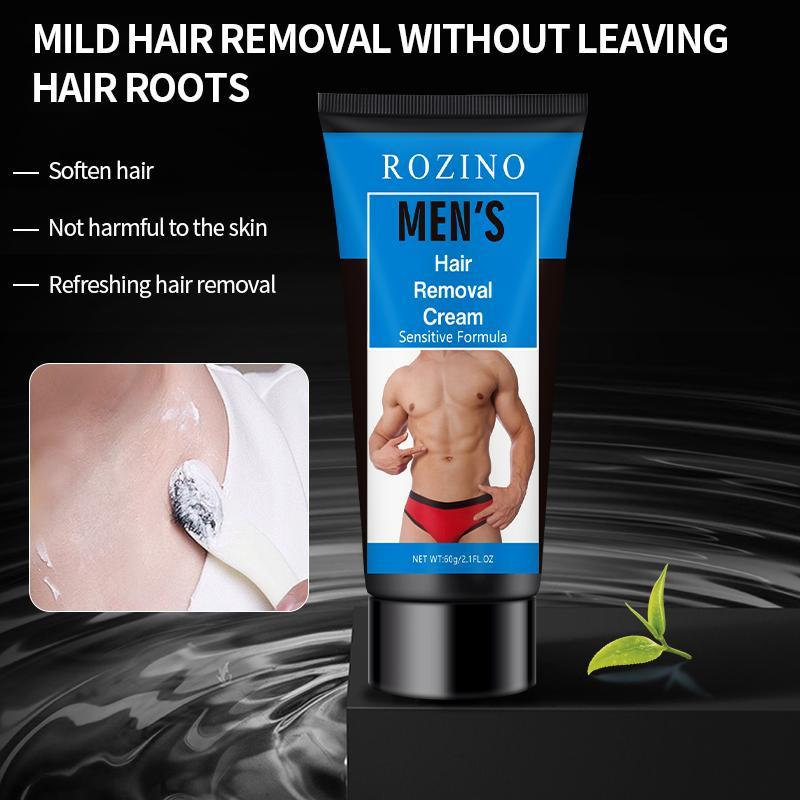 Men's Hair Removal Cream, Long-lasting Hair Removal Cream, Gentle Hair Removal Product for Armpit, Legs and Body, Men's Grooming Product