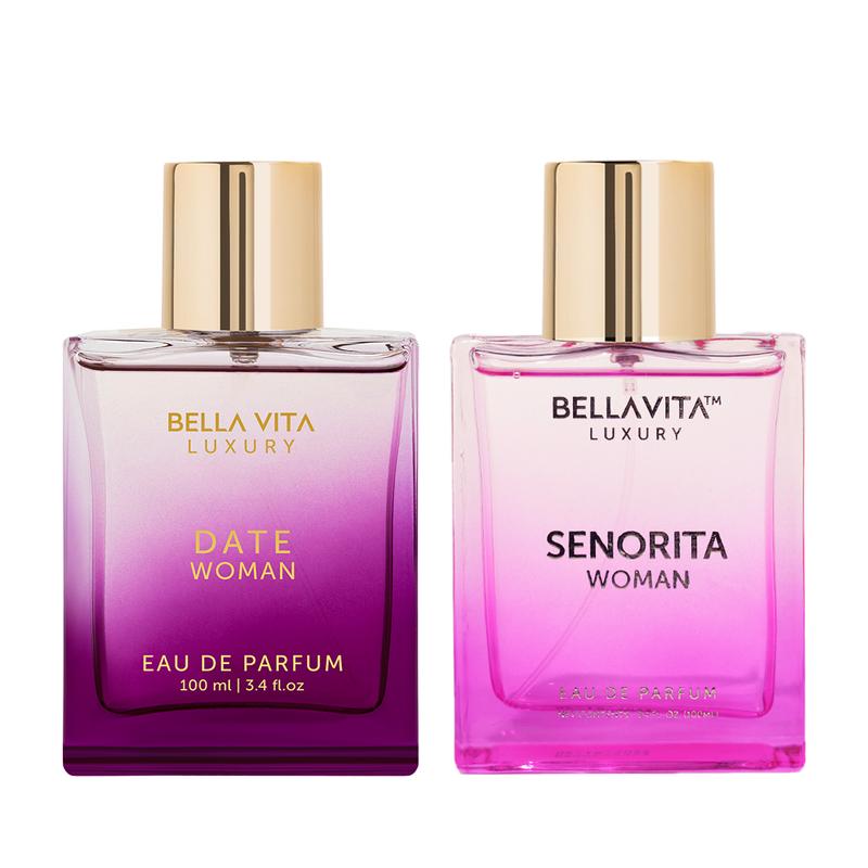 Bella Vita Luxury's Girls' Night Out Combo | 2x100ml Perfumes | Date Woman & Senorita Woman | Perfume for Women | Long Lasting | EDP