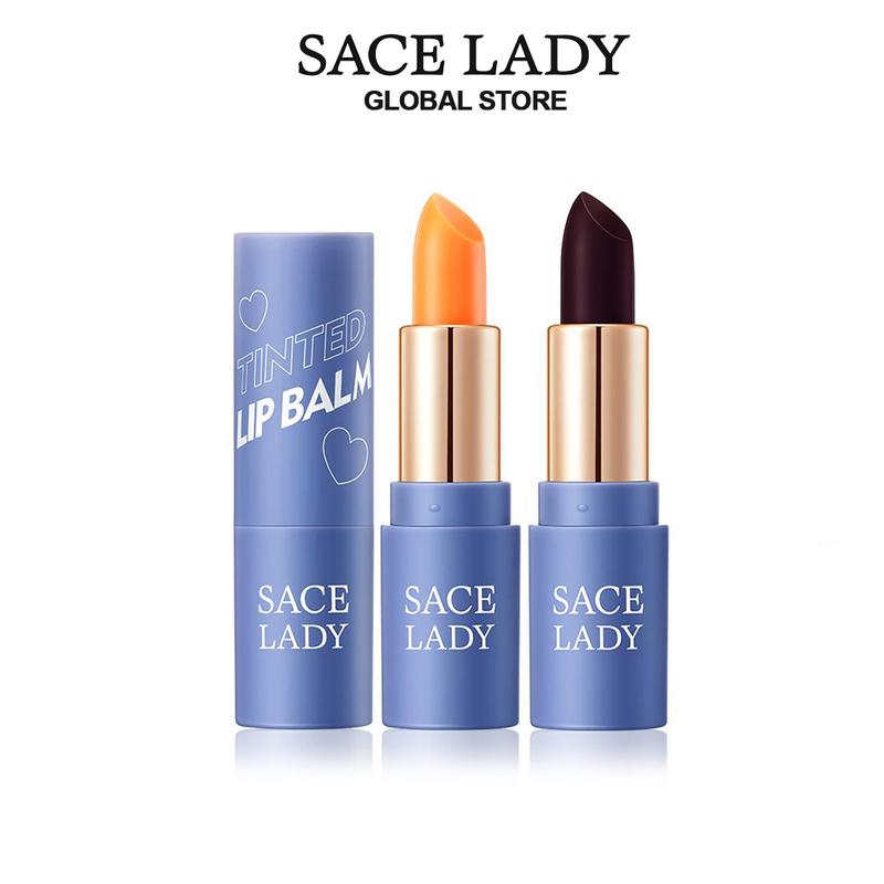 SACE LADY Tinted Lip Balm Moisturized Lasting Waterproof Lip Stain Magic Color Changing Pigmented Lipstick Carrot Gloss