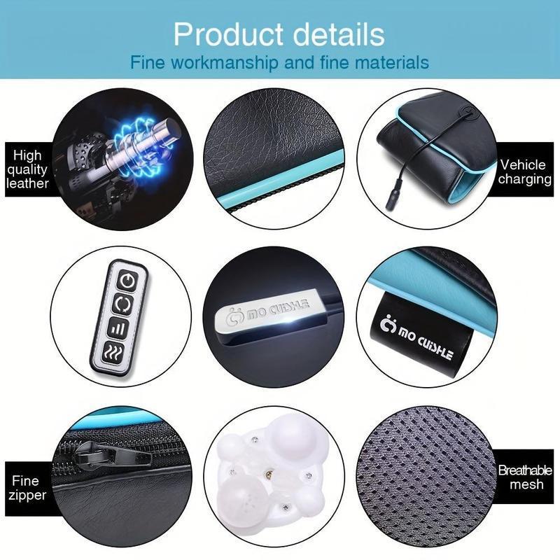 Electric Neck & Shoulder Massager, Portable Cordless Shoulder Massager with Heat, Deep Tissue 3D Kneading Pillow for Muscle Relaxation