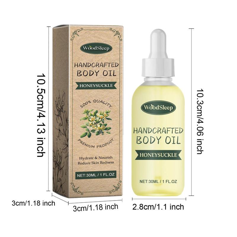 Honeysuckle Body Oil, Moisturizing Body Care Oil for Soothing Dry Skin, Multipurpose Body Care Product for Women & Men