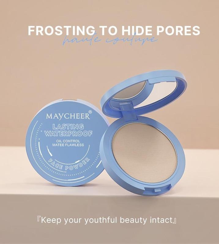 MAYCHEER Beauty Powder Cake for Long-Lasting Makeup Hold , Waterproof, Oil Control, Natural Look - Suitable for All Skin Types - Cosmetic,Christmas Gift setting  powder, facepowder foundation powder, cosmetic powder, oil control powder, pressed powder