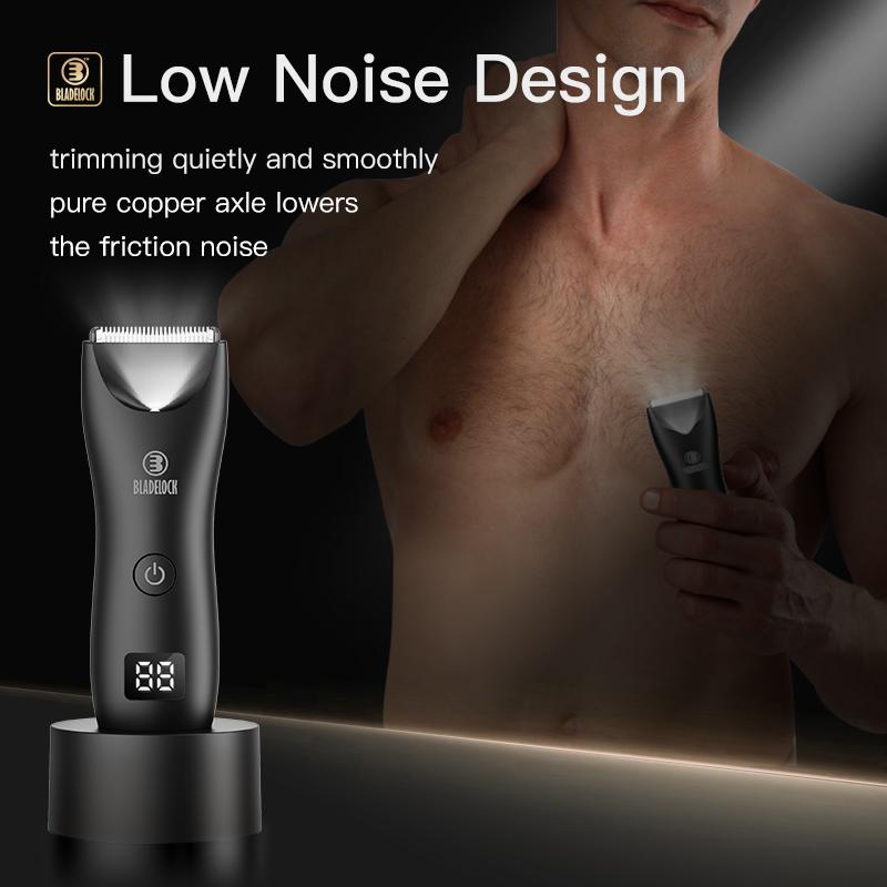 Adult Body Hair Clippers electric shave  waterproof USB Rechargeable for  men black hair trimmer