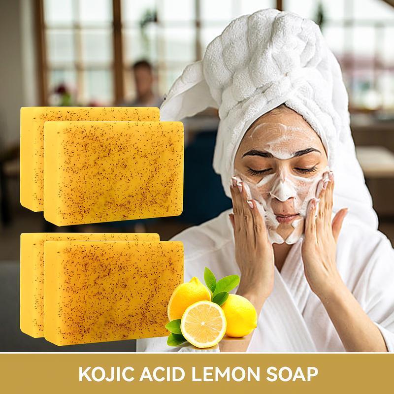 Turmeric & Kojic Acid Soap, Kojic Acid Soap, Soap Body Cleansing Body Wash Lemon Flawless Organic Facial Cleansing Comfort Cleanser