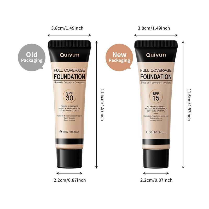 Full Coverage Foundation, Long Lasting Concealer Foundation, Moisturizing Flawless Makeup Base Primer, Lightweight Dark Skin Covering Makeup Cream