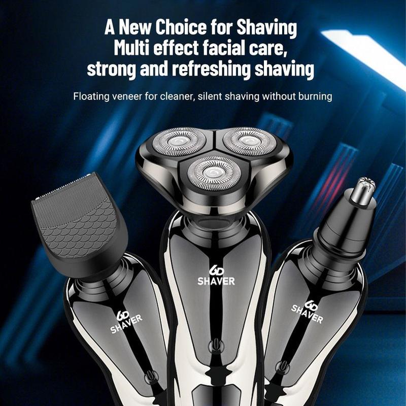 Men's Electric Shaver, 3 in 1 Trimming Grooming Kit, Men's Electric Shaver Rotary Replacement   Waterproof   Rechargeable, Men's Electric Shaver Cordless Floating Head Replaceable Blades, Portable Travel Shaver Creative Men's Valentine's Day Gift