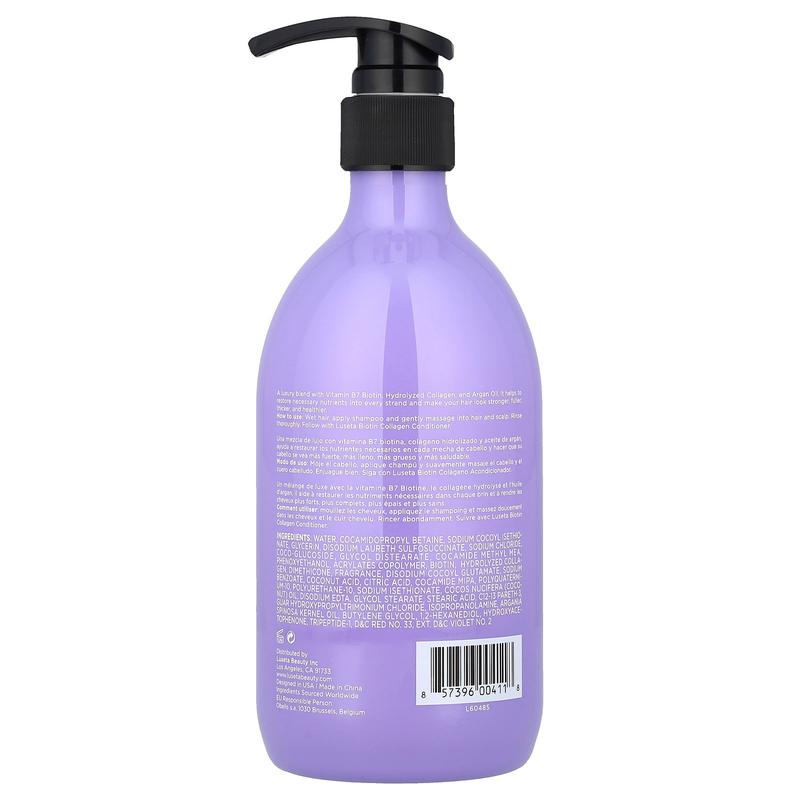 Luseta Beauty Biotin & Collagen Shampoo, For Thin & Dry Hair, 16.9 fl oz (500 ml)