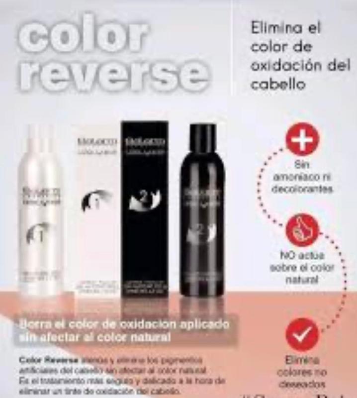 Salerm Cosmetics Color Reverse, Hair Color Remover (w Sleekshop Stinaface Steel Rat Tail Comb) Remove Haircolor Dye Eraser (Step 1 + Step 2 (7 ounce bottles))