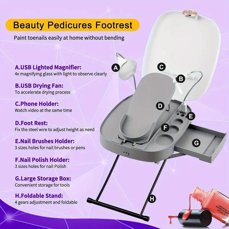 Pedicure Stool The Pedicure Tools For Easy At Home Pedicures Adjustable Pedicure Foot Rest, Gifts For Women