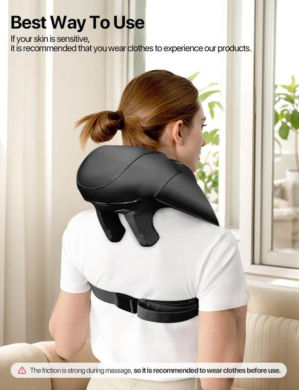 neck and shoulder massage shawl massagers with Heat - Deep Tissue 6D Kneading Pillow, Foot, Legs,Body - Relieve Muscle Pain Mothers day gift