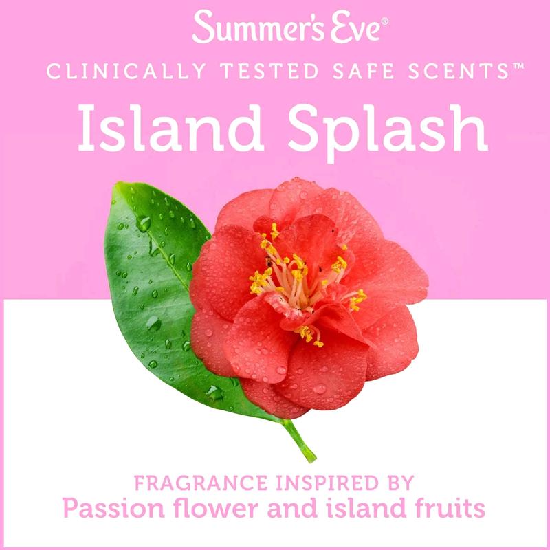 Summer's Eve Island Splash Douche, pH-Balanced Formula, 4.5 oz, 4 Ct - Fragrance, Gentle