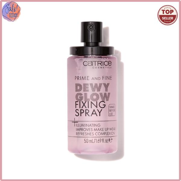 Catrice | Prime & Fine Illuminating Dewy Glow Spray | Transparent and Fast Drying Fixing Spray