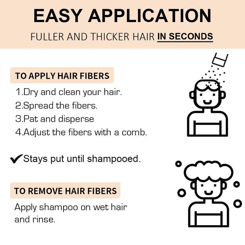 Hair Building Fibers Spray Kit, 2 Counts set Hair Thickening Powder & Fiber Holding Spray, Professional Hair Styling Products for Men & Women