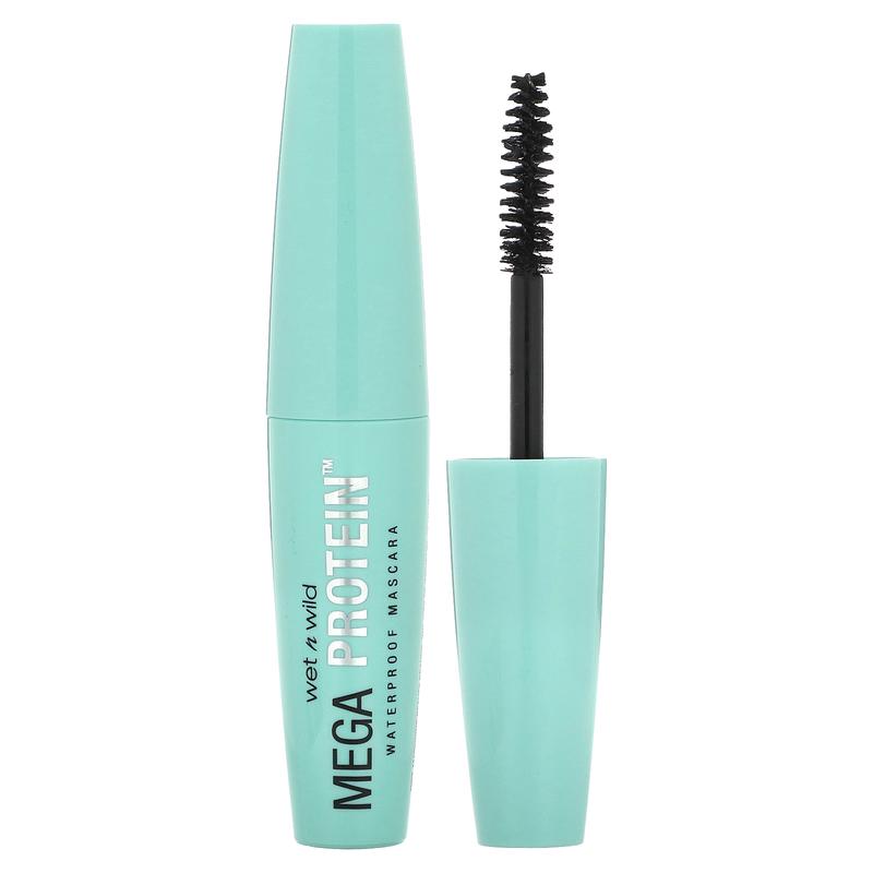 wet n wild Mega Protein Waterproof Mascara, C154A Very Black, 0.21 fl oz (6 ml)