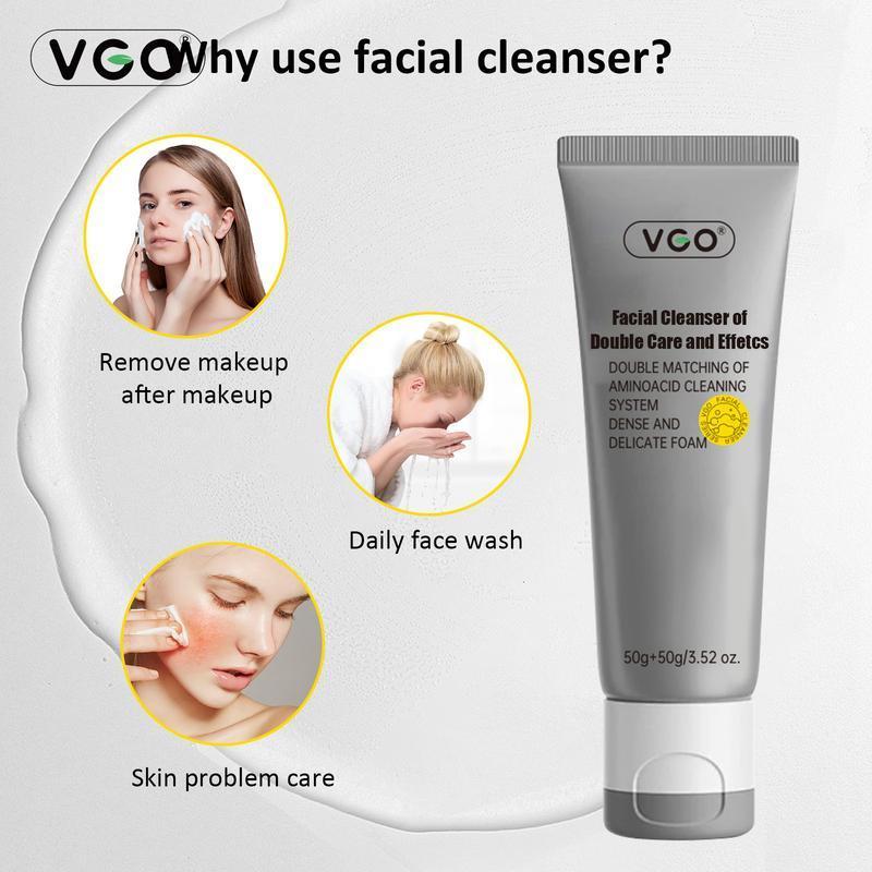 VGO Facial Cleanser of Double Care and Effects 50g All types of skins Cleanse and moisturize-A Cleansing Skincare