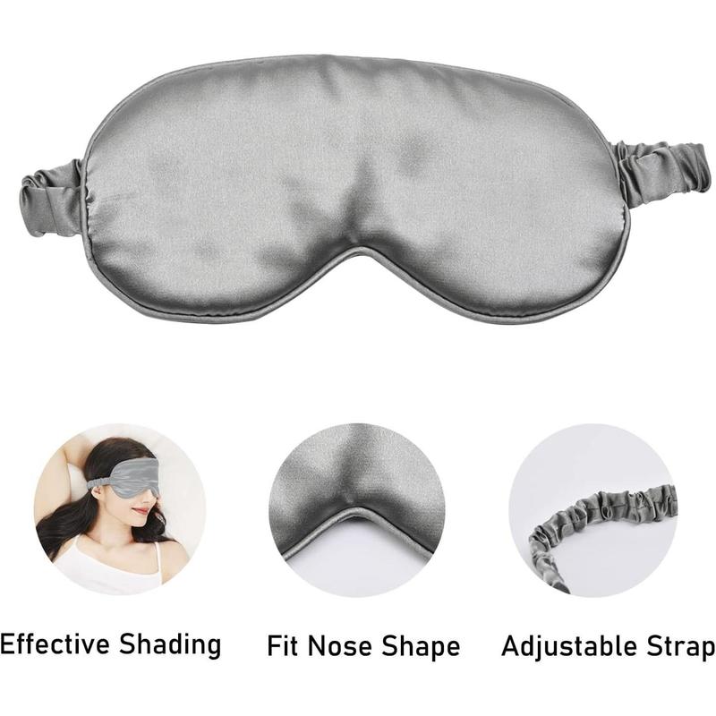 Sleep Mask 4 Pack Silk Eye Cover Soft Satin Blindfold Elastic Strap Night Eyeshade Travel Nap for Women Men Eye Mask