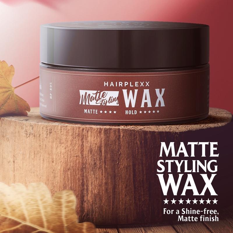 Hairplexx Matte Wax to Improve Texture and Thickness, Strong Hold All Day - Natural Hair Styling Paraben Free 2.7 oz Gel Haircare