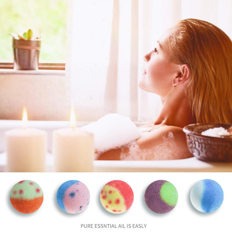 Organic Bath Bombs Gift Set – 10 Count | Perfect for Valentine's Day & Christmas | Luxurious Bubble Bath Experience