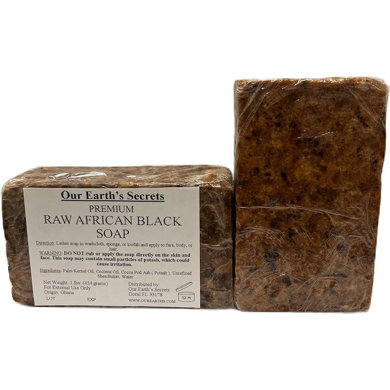 FLASH SALE 51% Our Earth's Secrets Raw African Black Soap, 1 lb.