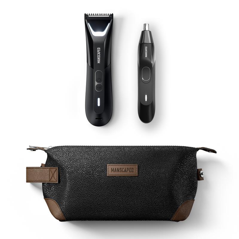 MANSCAPED® The Perfect Duo 5.0 Includes The Lawn Mower® 5.0 ULTRA Groin & Body Hair Trimmer, The Weed Whacker® 2.0 Nose & Ear Hair Trimmer, The Shed Toiletry Bag