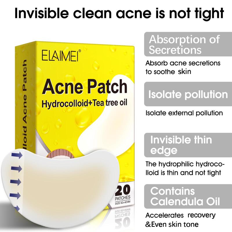 Acne Patches, 20pcs box Day and Night Spot Stickers, Blemishes Covering Bumps for Face and Body, Suitable for Skin Prone To Acne