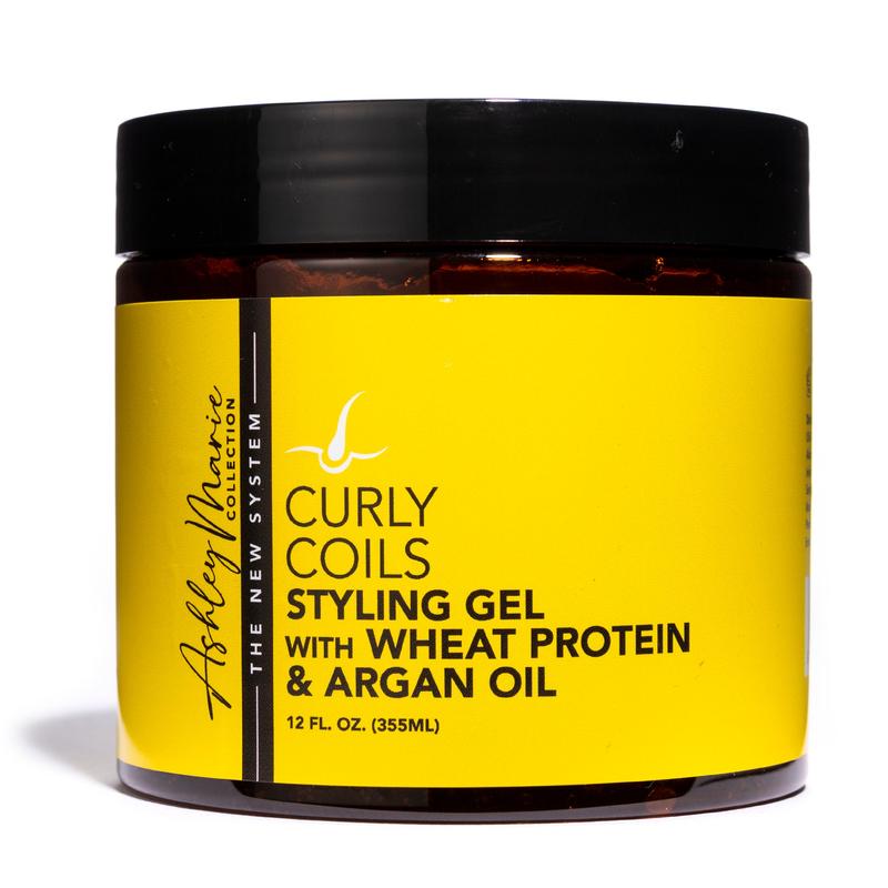 Curly Coil Styling Gel with Wheat Protein and Argan Oil - Ashley Marie Collection - 12 oz. by The Hair Diagram