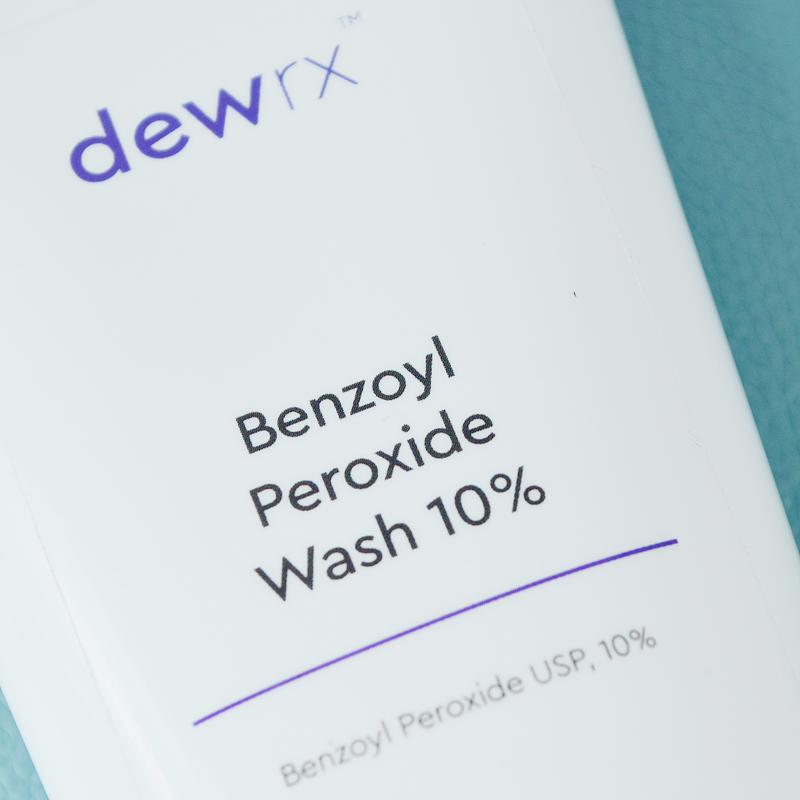 DewRx Benzoyl Peroxide Cleanser 10%, Dermatologist-Recommended for Acne Prone Skin