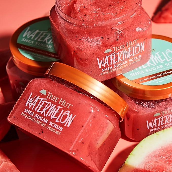 Tree Hut Watermelon Shea Sugar Scrub | Exfoliating Body Scrub Removes Dead, Dry Skin for a Soft & Hydrated Feel | Nourishing Essential Body Care