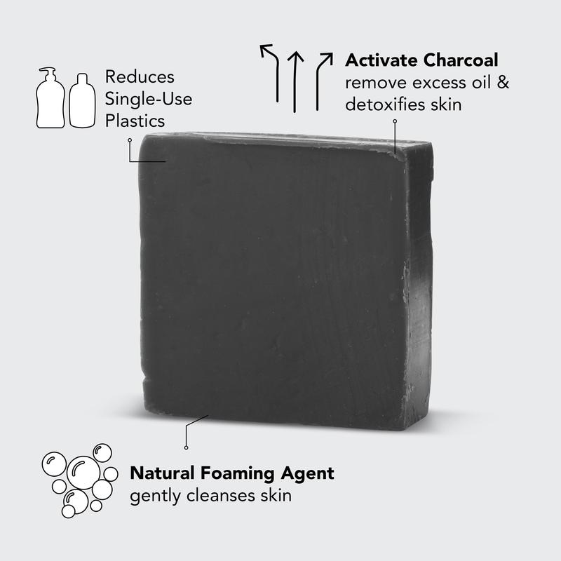 Charcoal Detoxifying Solid Body Wash Bar Body Care Cleansing