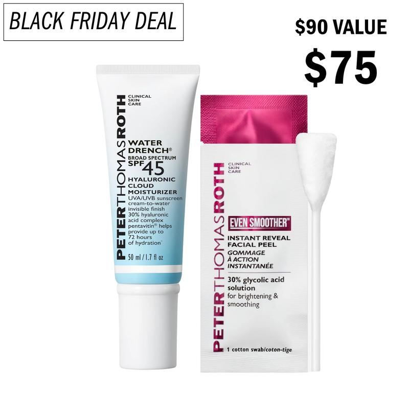 Peter Thomas Roth Anti-Aging Skincare Bundle, 2-Piece Bundle with EvenSmoother Instant Peel + Water Drench SPF