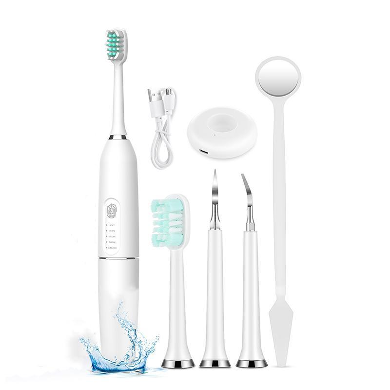 USB Rechargeable Electric Toothbrush Set, 1 Box Water Flosser & Toothbrush Head & Mouth Mirror, Oral Care Tool for Home & Travel