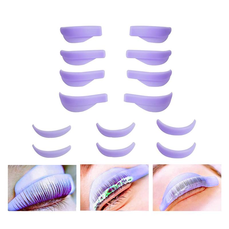 Silicone Eyelash Perm Pad, 7 Pairs Reusable Eyelash Lift Pad, Perfect for Lashes of Different Lengths, Professional Makeup Tools for Women